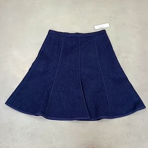 NWT J. Crew Women's Seamed Matelasse Navy Tulip Skirt | Size P2